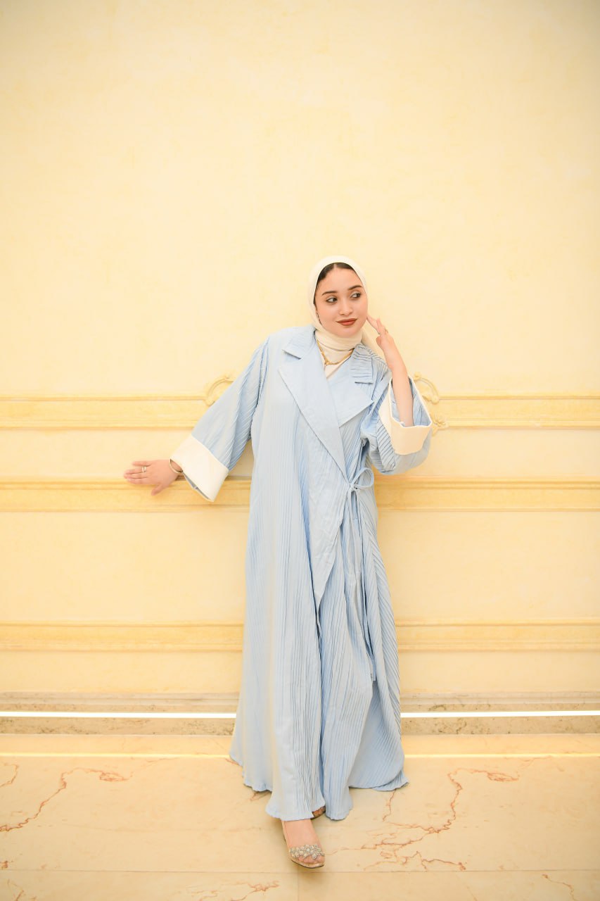 Open Plissé
Kimono Abaya – Sky Blue