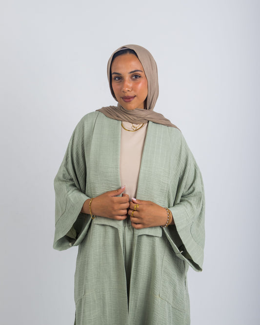 Relaxed Linen Set – Sage Green