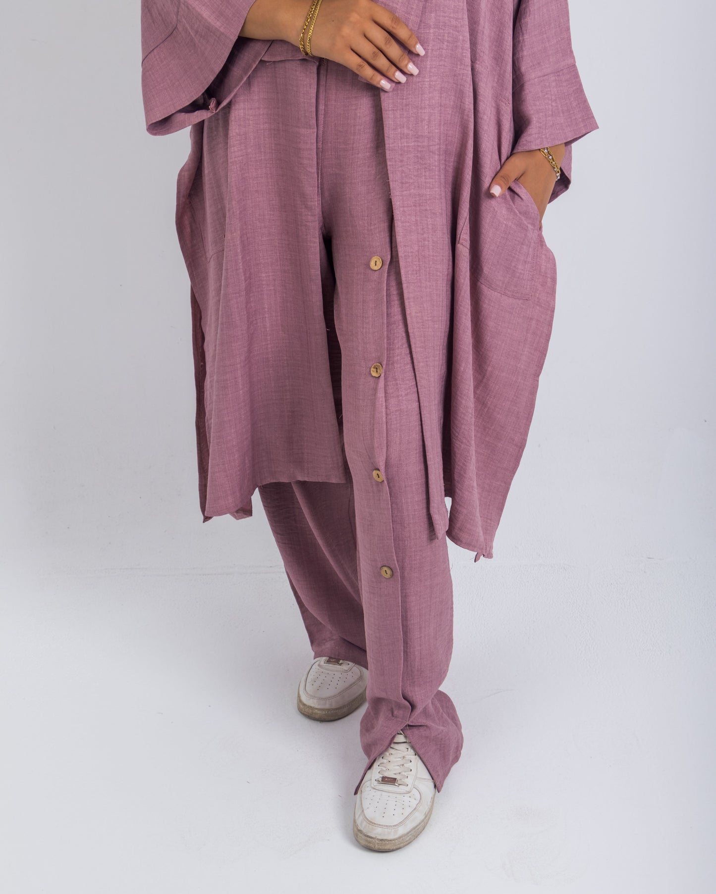 Relaxed Linen Set – Rose Mist