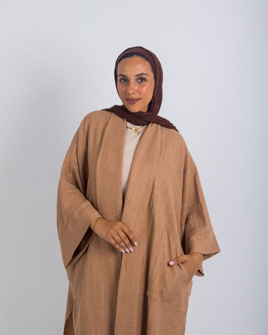 Relaxed Linen Set – Caramel Beige