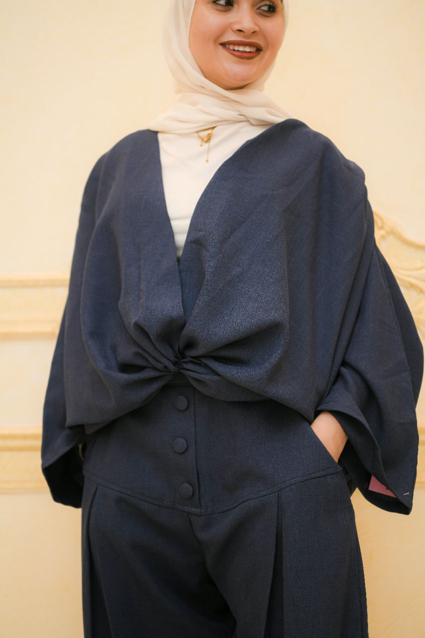 Elegant Navy Two-Piece Set