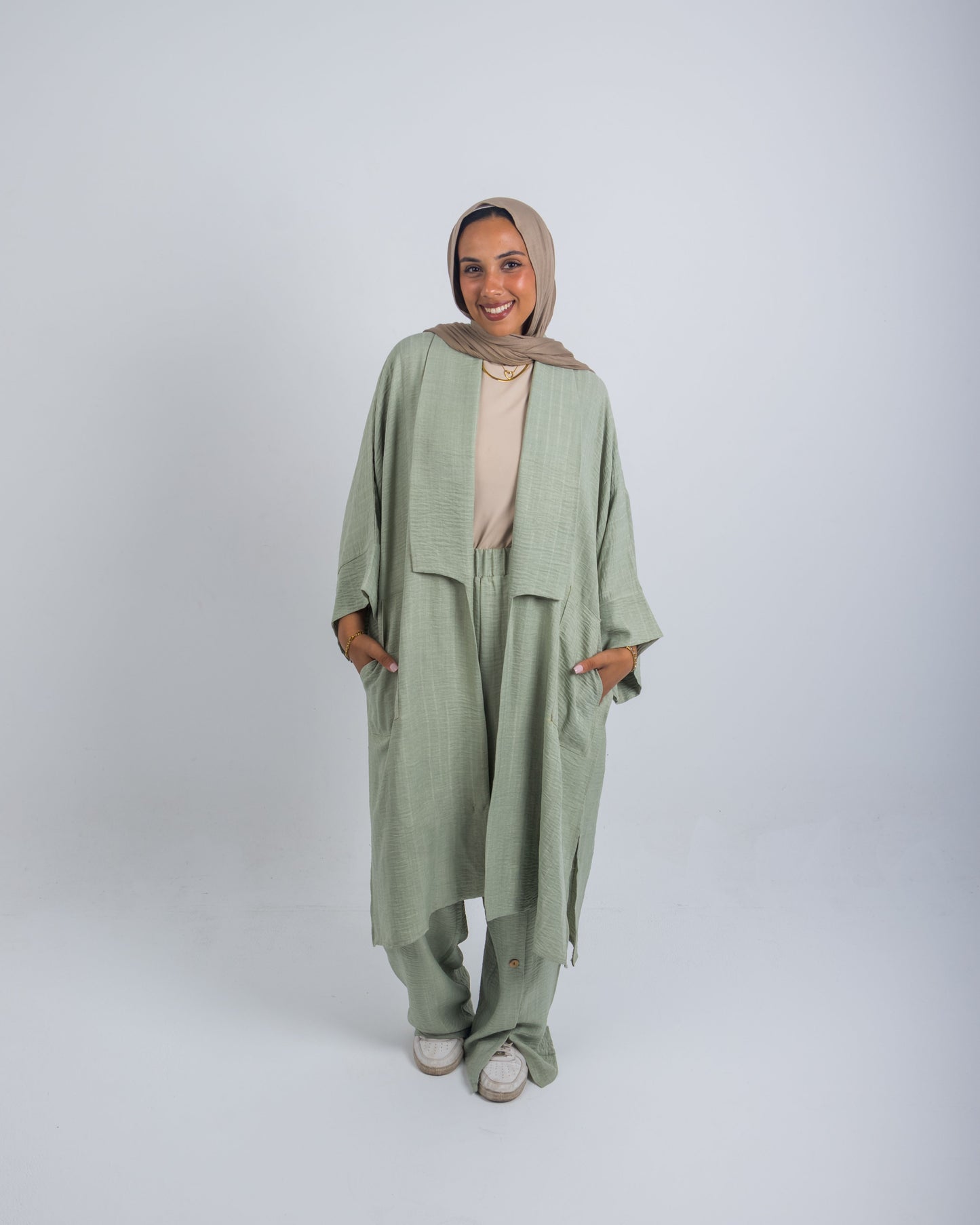 Relaxed Linen Set – Sage Green