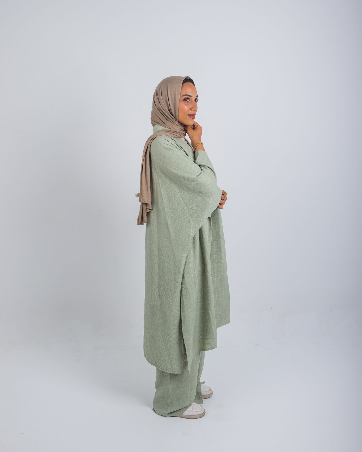 Relaxed Linen Set – Sage Green